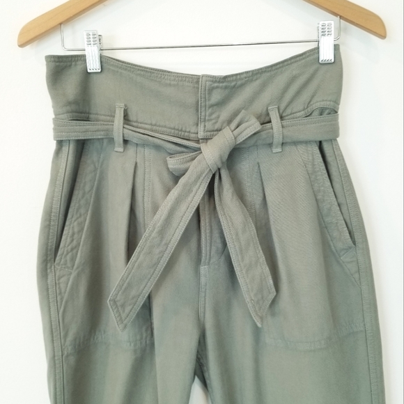 Citizens of Humanity Noelle Cropped Belted Relaxed Tapered Fit Paper Bag Waist - Picture 5 of 16